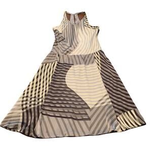 Kenneth Cole Silk Racerback V Neck Swing Dress 12